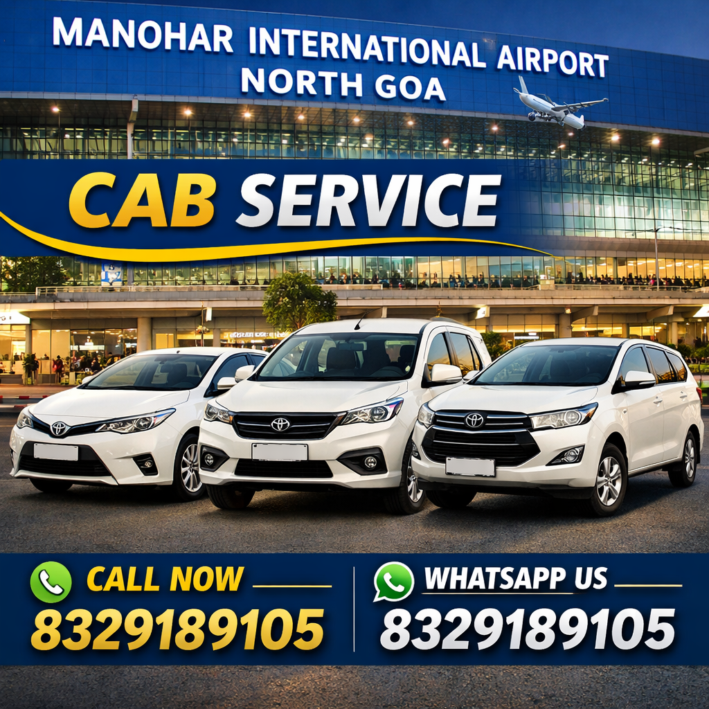 Mopa Airport taxi services . Manohar airport North Goa to siolim